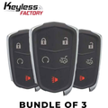 3 x 2014-2019 Cadillac / 5-Button Smart Key / HYQ2AB (BUNDLE OF 3)
