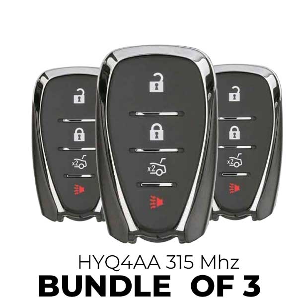 3 x 2016-2020 Chevy Cruze XL7 Sonic / 4-Button Smart Key w/ Trunk / HYQ4AA (BUNDLE OF 3)