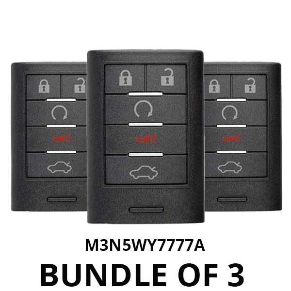3 x 2008-2015 Cadillac CTS STS / 5-Button Smart Key / M3N5WY7777A (BUNDLE OF 3)