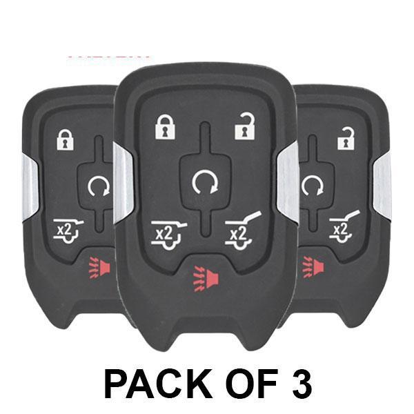 3 x 2015-2020 GMC Chevrolet / 6-Button Smart Key / HYQ1AA (3xRSK-GM-STY6) (Pack of 3)