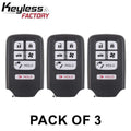 3 x 2018-2021 Honda Clarity / 6-Button Smart Key / PN: 72147-TRW-A01 / KR5V2X V42 (AFTERMARKET) (Pack of 3)