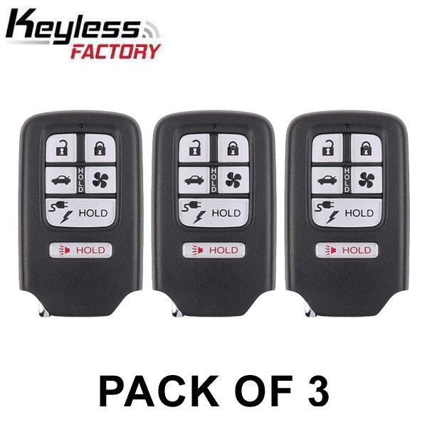 3 x 2018-2021 Honda Clarity / 6-Button Smart Key / PN: 72147-TRW-A01 / KR5V2X V42 (AFTERMARKET) (Pack of 3)