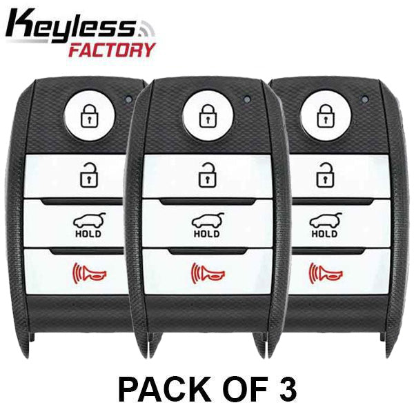 3 x 2014-2016 Kia Soul / 4-Button Smart Key / PN: 95440-B2AA0 / CQ0FN00100 (AFTERMARKET) (Pack of 3)