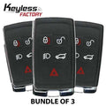 3 x 2010-2020 Jaguar / Land Rover / 5-Button Smart Key / KOBJTF10A / 315 MHz (AFTERMARKET) (Bundle of 3)