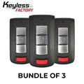 3 x 2008-2020 Mitsubishi Lancer / Outlander / 3-Button Smart Key / PN: 8637B885 / OUC644M-KEY-N (BUNDLE OF 3)