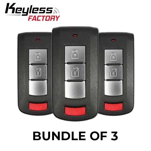 3 x 2008-2020 Mitsubishi Lancer / Outlander / 3-Button Smart Key / PN: 8637B885 / OUC644M-KEY-N (BUNDLE OF 3)