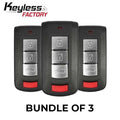 3 x 2008-2020 Mitsubishi Lancer / Outlander / 4-Button Smart Key / PN: 8637B885 / OUC644M-KEY-N (BUNDLE OF 3)