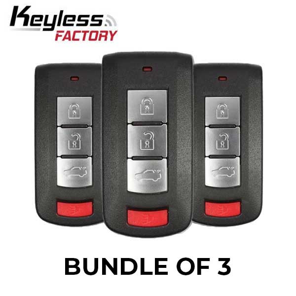 3 x 2008-2020 Mitsubishi Lancer / Outlander / 4-Button Smart Key / PN: 8637B885 / OUC644M-KEY-N (BUNDLE OF 3)