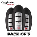 3 x 2013-2019 Nissan Sentra Versa Leaf / 4-Button Smart Key / PN: 285E3-3SG0D / CWTWB1U840 (Bundle of 3)