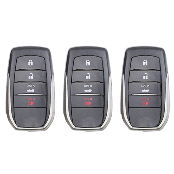 3 x 2016-2019 Toyota MIRAI / 4-Button Smart Key / PN: 89904-62020 / HYQ14FBA / AG Board 2110 (AFTERMARKET) (BUNDLE OF 3)