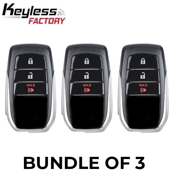 3 x 2020-2021 Toyota Land Cruiser / 3-Button Smart Key / PN: 89904-60X20  / HYQ14FBB-0010 / G Board (AFTERMARKET) (BUNDL