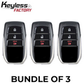 3 x 2020-2021 Toyota Land Cruiser / 3-Button Smart Key / PN: 89904-60X20  / HYQ14FBB-0010 / G Board (AFTERMARKET) (BUNDL