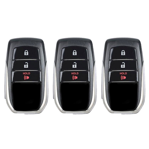 3 x 2020-2021 Toyota Land Cruiser / 3-Button Smart Key / PN: 89904-60X20  / HYQ14FBB-0010 / G Board (AFTERMARKET) (BUNDL
