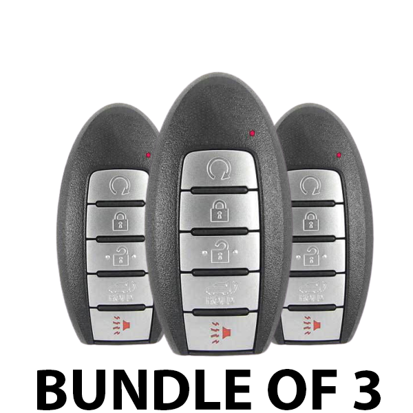 3 x 2019-2020 Nissan Pathfinder / Murano / 5-Button Smart Key / PN: 285E3-9UF7A / KR5TXN7 (BUNDLE OF 3)
