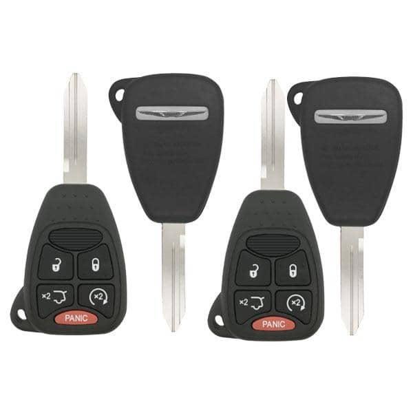 4 x 2007-2013 Chrysler Aspen Sebring 200 / 5-Button Remote Head Key / PN: 68273344AA / OHT692427AA (OEM Refurb) (BUNDLE 