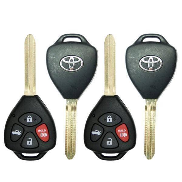 4 x 2010-2016 Toyota Corolla Venza / 4-Button Remote Head Key / PN: 89070-02270 / GQ4-29T / G Chip (BUNDLE OF 4)