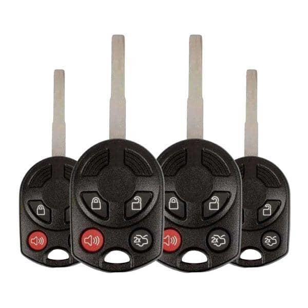 4 x 2011-2019 / Ford 4-Button Remote Head Key / PN: 164-R8046 / OUCD6000022 / HU101 HS / Chip 80 Bit (BUNDLE OF 4)