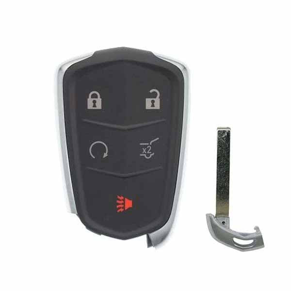 2015-2019 Cadillac / 5-Button Smart Key SHELL for HYQ2AB, HYQ2EB (AFTERMARKET)