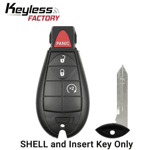 2008-2019 Chrysler Dodge Jeep VW 4-Button Fobik Key SHELL for IYZ-C01C (AFTERMARKET)