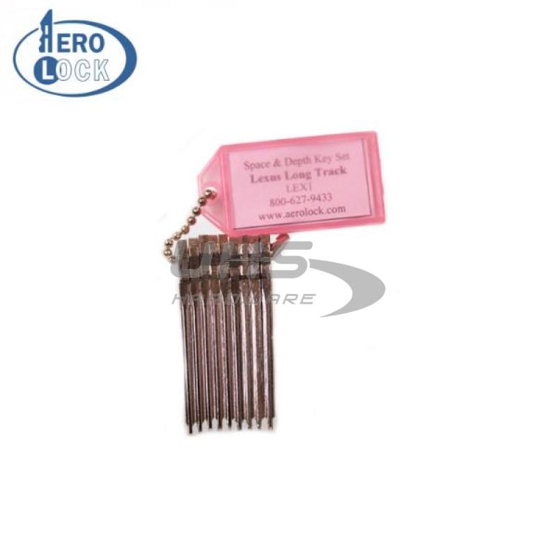 AeroLock - LEX1 - Lexus/Kia/Mazda - Track Space/Depth Try-Out Key Set - LXP90