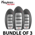 3 x 2019-2020 Nissan Pathfinder / Murano / 5-Button Smart Key / PN: 285E3-9UF7A / KR5TXN7 (BUNDLE OF 3)