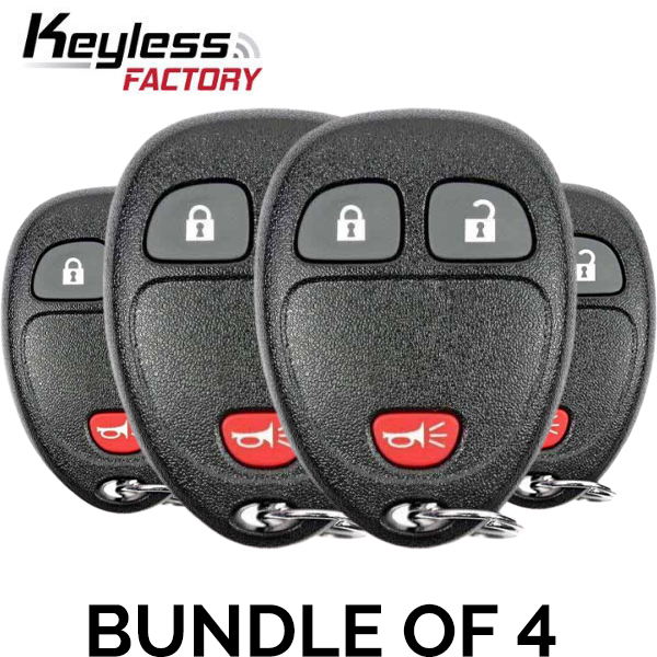 4 x 2007-2017 GM / 3-Button Keyless Entry Remote / OUC60270 (BUNDLE OF 4)