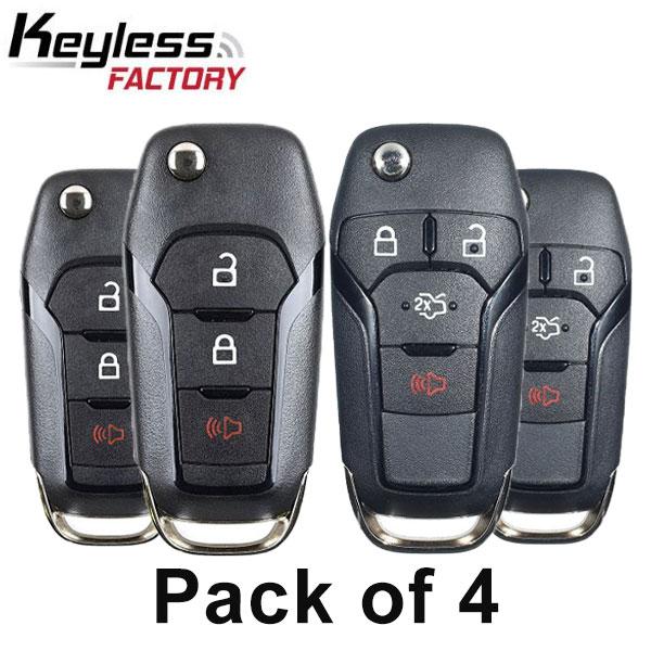 4 x 2013-2019 Ford F Series Fusion / 3- and 4-Button Flip Keys / N5F-A08TAA (Bundle of 4)