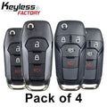4 x 2013-2019 Ford F Series Fusion / 3- and 4-Button Flip Keys / N5F-A08TAA (Bundle of 4)