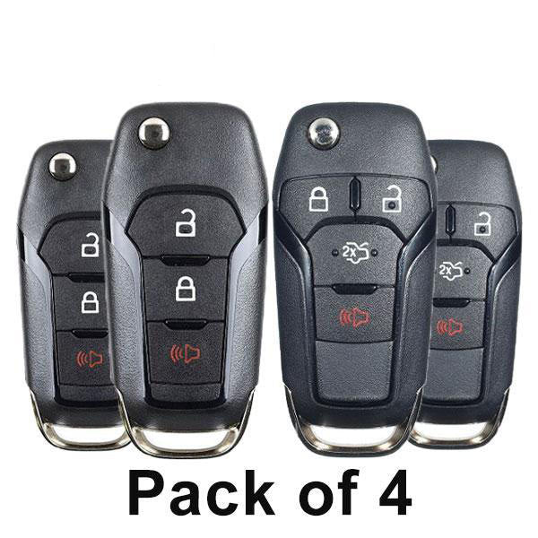 4 x 2013-2019 Ford F Series Fusion / 3- and 4-Button Flip Keys / N5F-A08TAA (Bundle of 4)