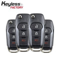 4 x 2015-2022 Ford / 3-Button Flip Key / PN: 164-R8130 / N5F-A08TAA (Pack of 4)