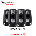 4 x 2004-2010 BMW 3 / 5 Series / 3-Button Smart Key / PN: 6986583-04 / KR55WK49147 / 315 MHz (Comfort Access) (AFTERMARK