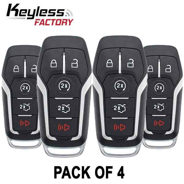 4 x 2013-2020 Ford Mustang Lincoln / 5-Button Smart Key / M3N-A2C31243300 (Bundle of 4)