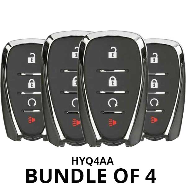 4 x 2016-2022 Chevrolet Bolt Equinox Trax Sonic Volt / 4-Button Smart Key / HYQ4AA (BUNDLE OF 4)