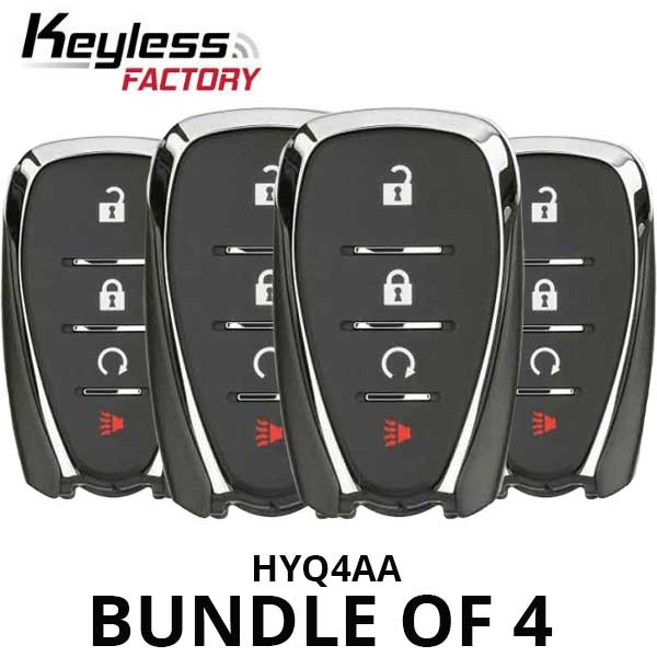 4 x 2016-2022 Chevrolet Bolt Equinox Trax Sonic Volt / 4-Button Smart Key / HYQ4AA (BUNDLE OF 4)