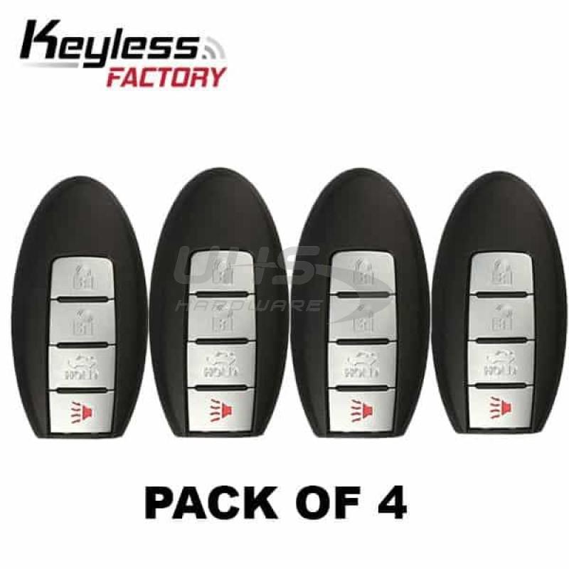4 x 2011-2019 Infiniti / Nissan / 4-Button Smart Key / PN: 285E3-1LP0C / CWTWB1U787 / (BUNDLE OF 4)