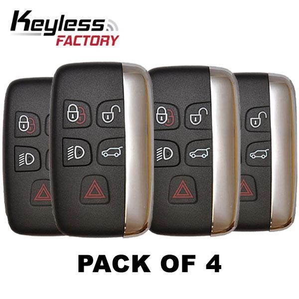 4 x 2011-2019 Jaguar Land Rover Range Rover / 5-Button Smart Key / PN: 5E0B40287 / KOBJTF10A (AFTERMARKET) (Bundle of 4)