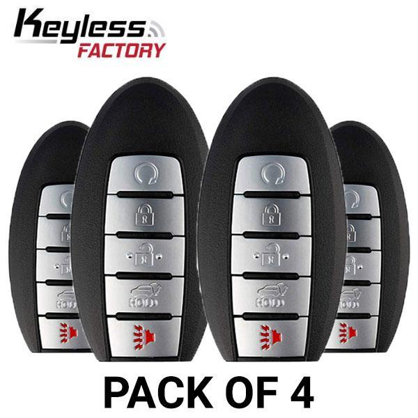 4 x 2017-2018 Nissan Rogue / 5-Button Smart Key / PN: 285E3-6FL7B / S180144110 / KR5S180144106 (Pack of 4)