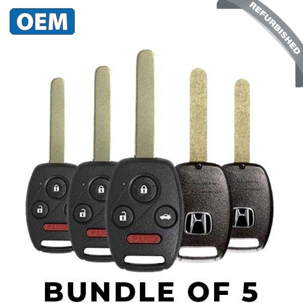 5 x 2003-2010 Honda Accord Element / 4-Button Remote Head Key / 35118-SDA-A11 / OUCG8D-380H-A (OEM Refurb) (BUNDLE OF 5)