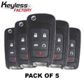 5 x 2010-2020 GM / 5-Button Flip Key / OHT01060512 (Pack of 5)