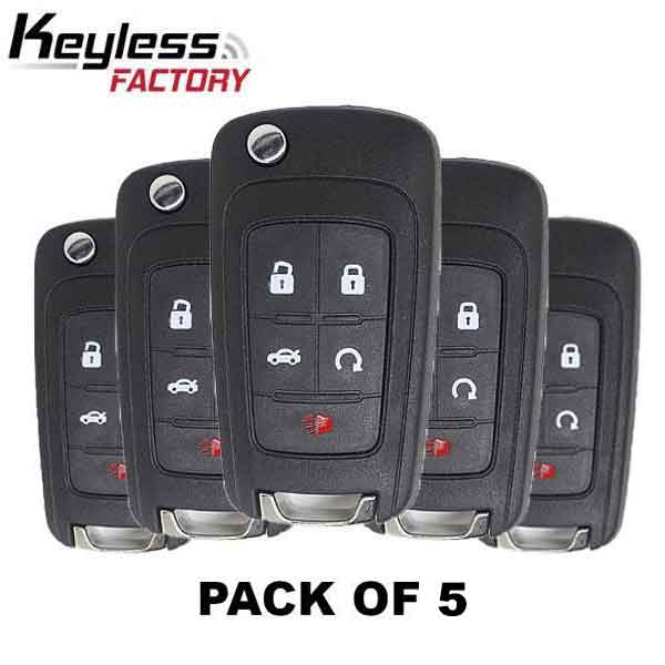 5 x 2010-2020 GM / 5-Button Flip Key / OHT01060512 (Pack of 5)
