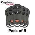 5 x 1999-2004 Dodge Jeep / 3-Button Keyless Entry Remote / GQ43VT9T (Bundle of 5)