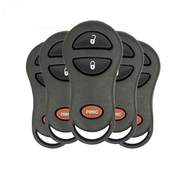 5 x 1999-2004 Dodge Jeep / 3-Button Keyless Entry Remote / GQ43VT9T (Bundle of 5)