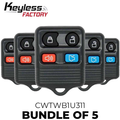 5 x 1998-2014 Ford Lincoln Mercury / 4-Button Keyless Entry Remote / CWTWB1U311 (BUNDLE OF 5)