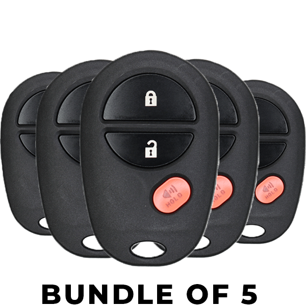 5 x 2004-2018 Toyota / 3-Button Keyless Entry Remote / PN: 89742-AE010 / GQ43VT20T (BUNDLE OF 5)