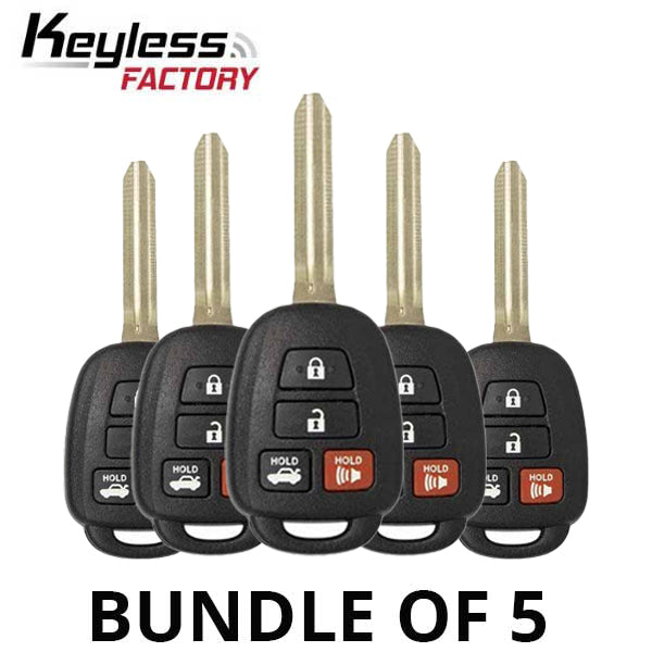 5 x 2012-2014 Toyota Camry / 4-Button Remote Head Key / PN: 89070-06420 / HYQ12BDM (G Chip) / (AFTERMARKET) (BUNDLE OF 5