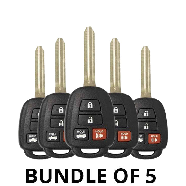 5 x 2012-2014 Toyota Camry / 4-Button Remote Head Key / PN: 89070-06420 / HYQ12BDM (G Chip) / (AFTERMARKET) (BUNDLE OF 5