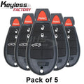 5 x 2012-2016 Dodge Dart / 4-Button Fobik Key / M3N32297100 (AFTERMARKET) (Bundle of 5)
