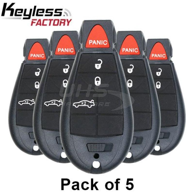 5 x 2012-2016 Dodge Dart / 4-Button Fobik Key / M3N32297100 (AFTERMARKET) (Bundle of 5)