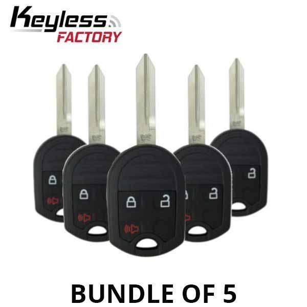 5 x 2001-2018 Ford / Mercury / 3-Button Remote Head Key – Bundle of 5 / PN: 164-R8070 / OUCD6000022 (4D 63 80 BIT) (AFTE