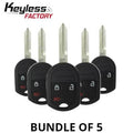 5 x 2001-2018 Ford / Mercury / 3-Button Remote Head Key – Bundle of 5 / PN: 164-R8070 / OUCD6000022 (4D 63 80 BIT) (AFTE